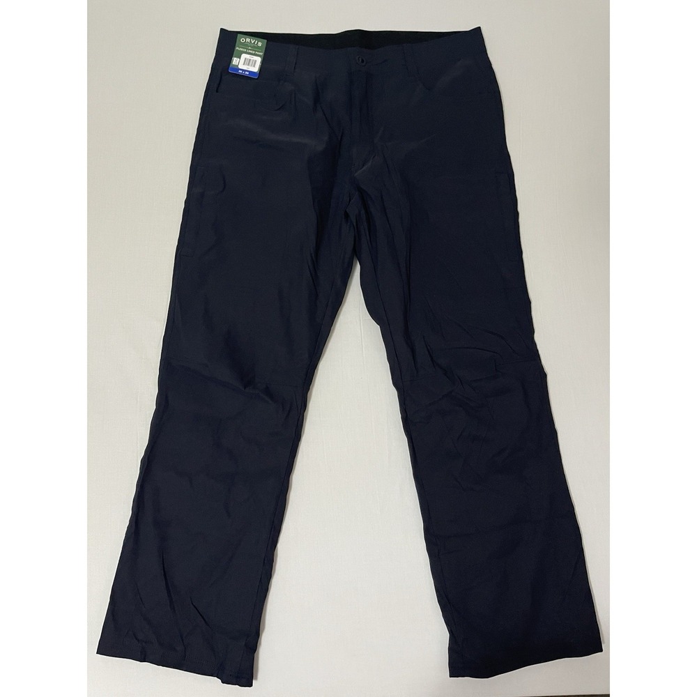 NWT ORVIS Men Fleece Lined Pant Black 36x30 Classic Collection Outdoor Comfort